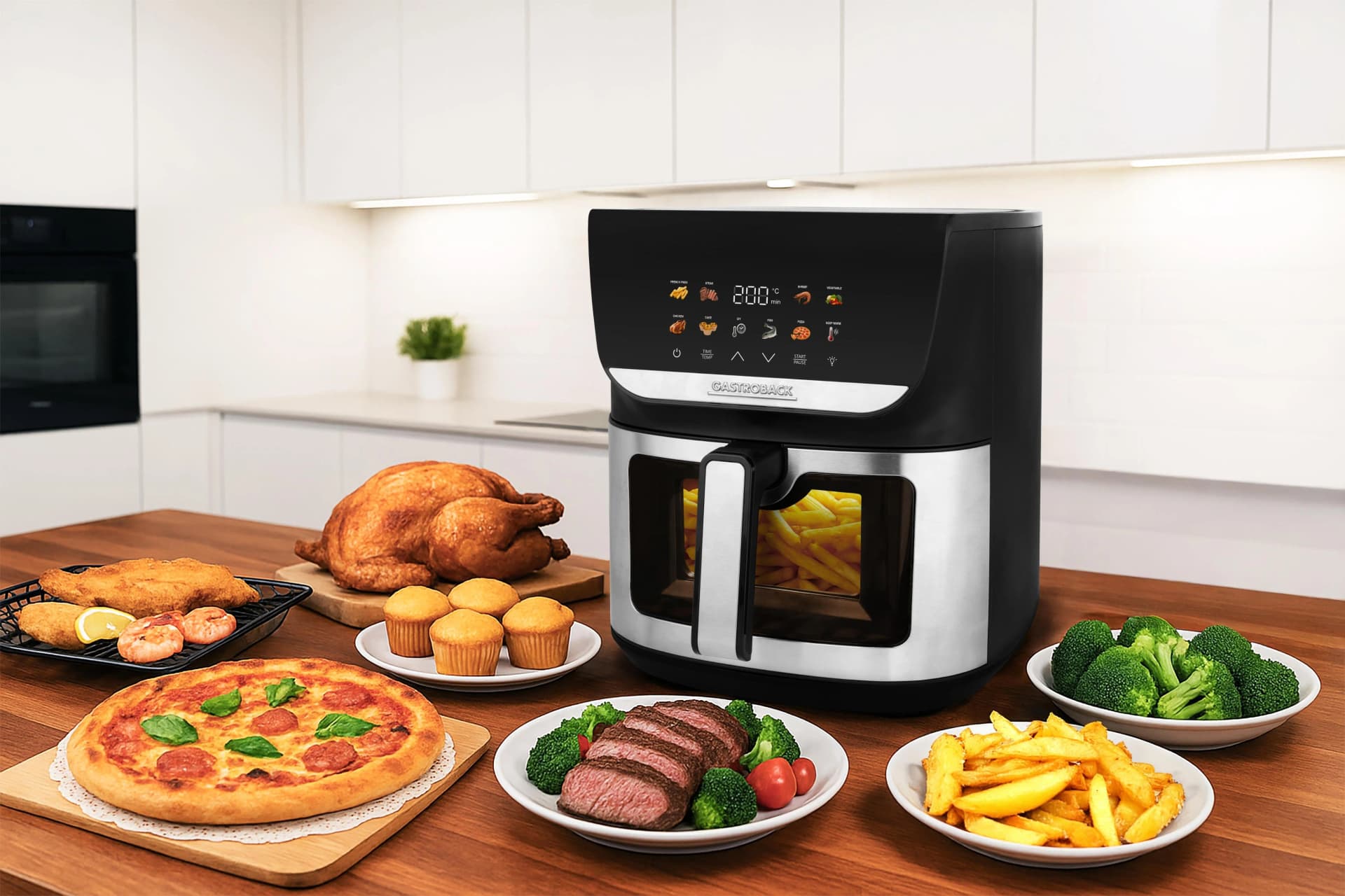 GASTROBACK Heißluftfritteuse Duo Family 9 L Schwarz