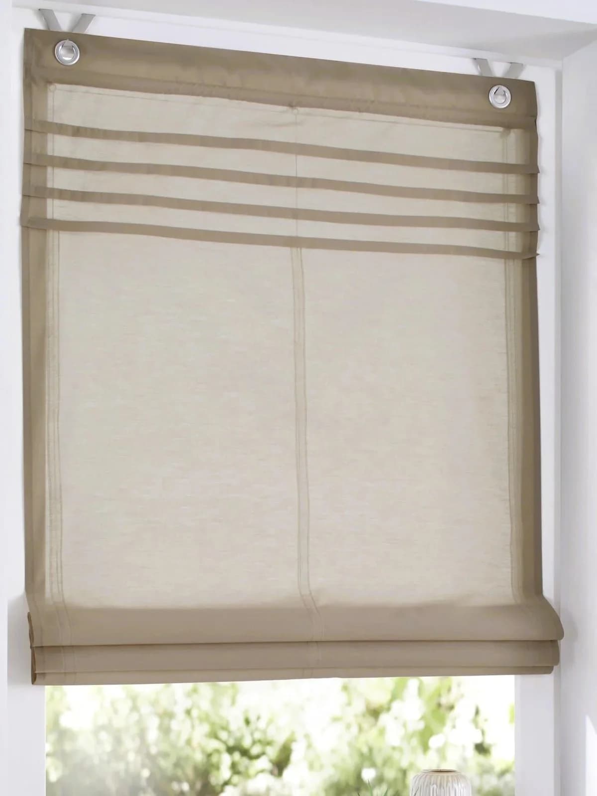 Raffrollo HEINE HOME Gr. 2 Natur Halbtransparent
