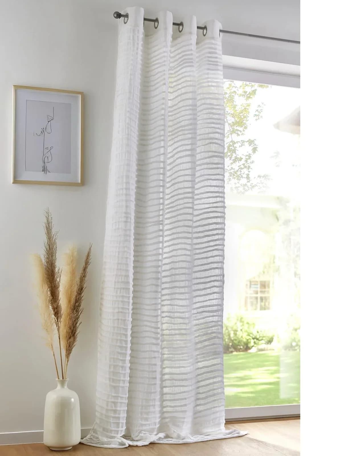 Gardine HEINE HOME Gr. 2 Weiß Baumwolle Polyester