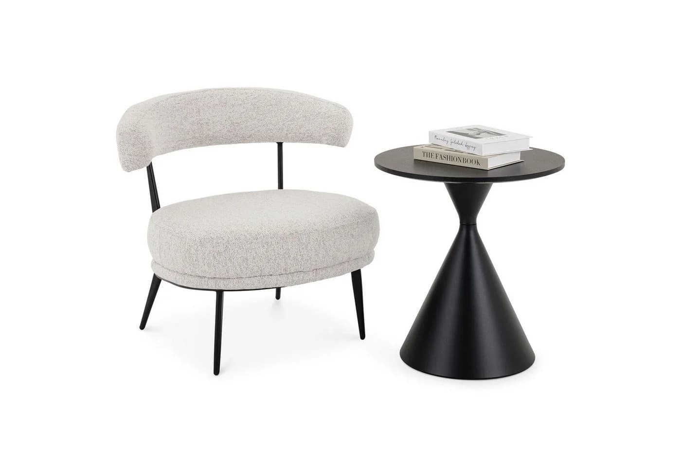 IDIMEX Loungesessel ISOMA Wohnzimmerset Beige Schwarz Modern
