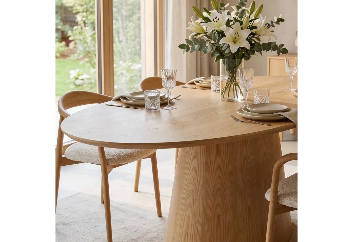IDIMEX Esstisch AURA Oval Eichenfurnier Modern