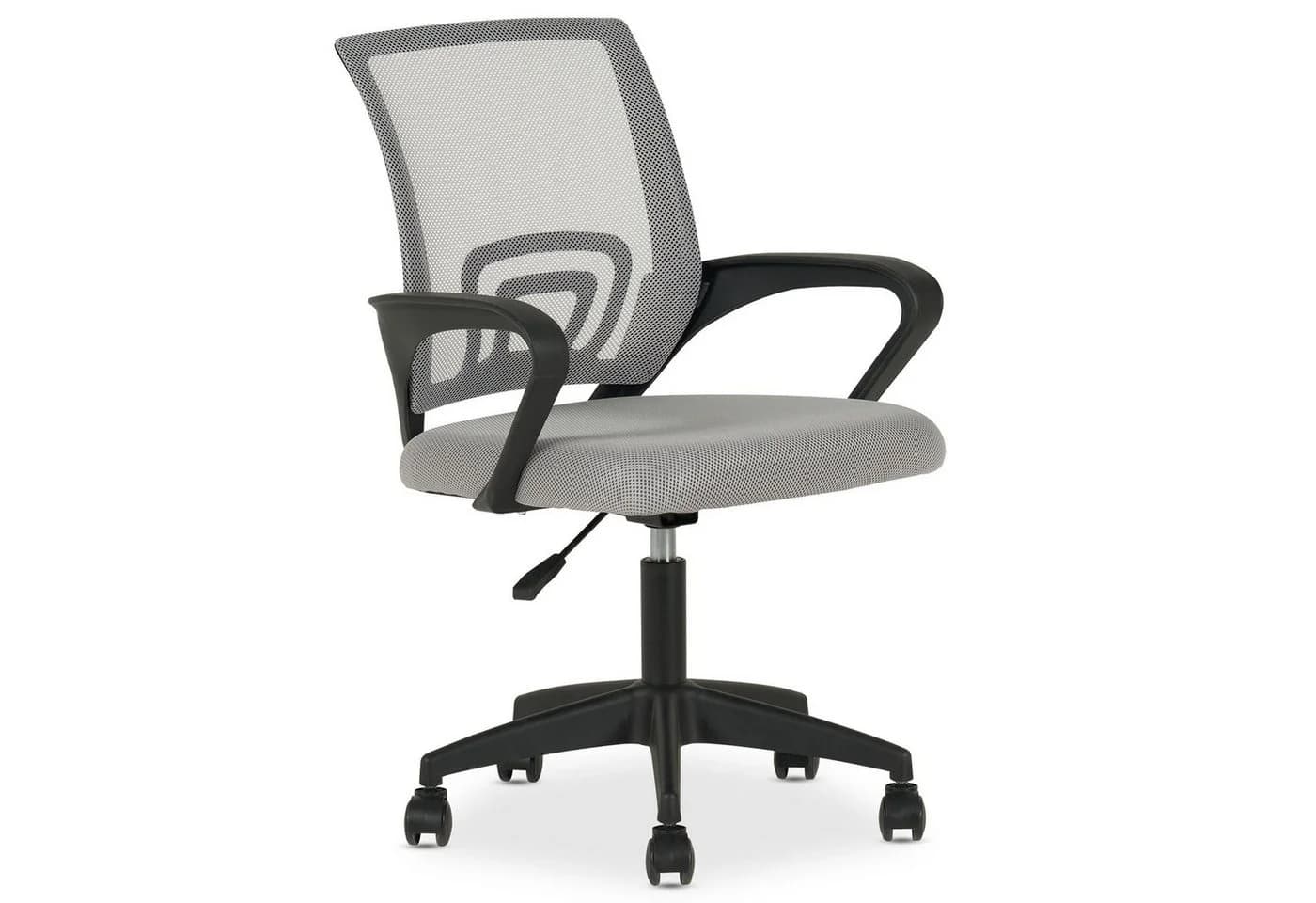 IDIMEX Drehstuhl Jake Ergonomischer Bürostuhl mit Armlehnen höhenverstellbar grau