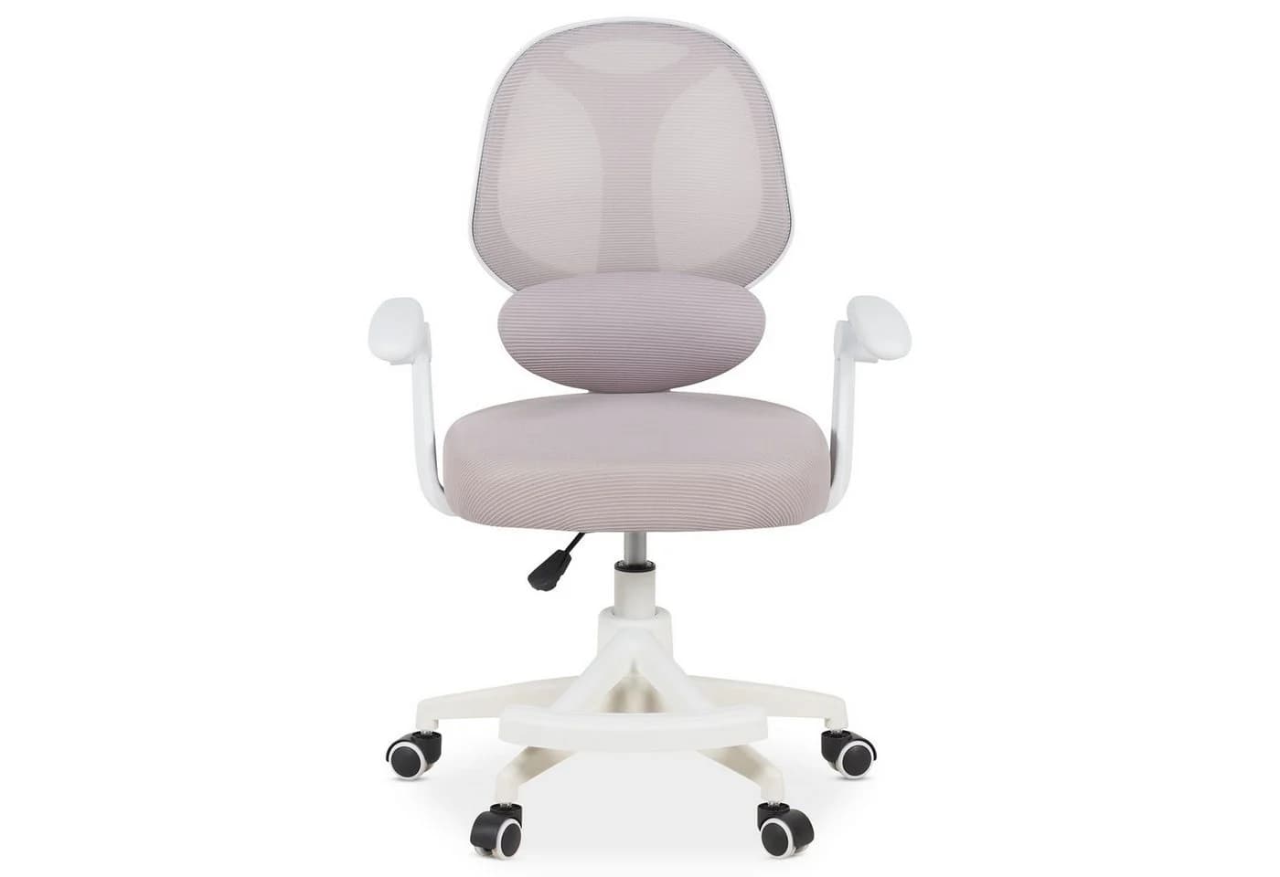 IDIMEX Drehstuhl ISLA Schreibtischstuhl mit Fußstütze Ergonomisch Höhenverstellbar Grau