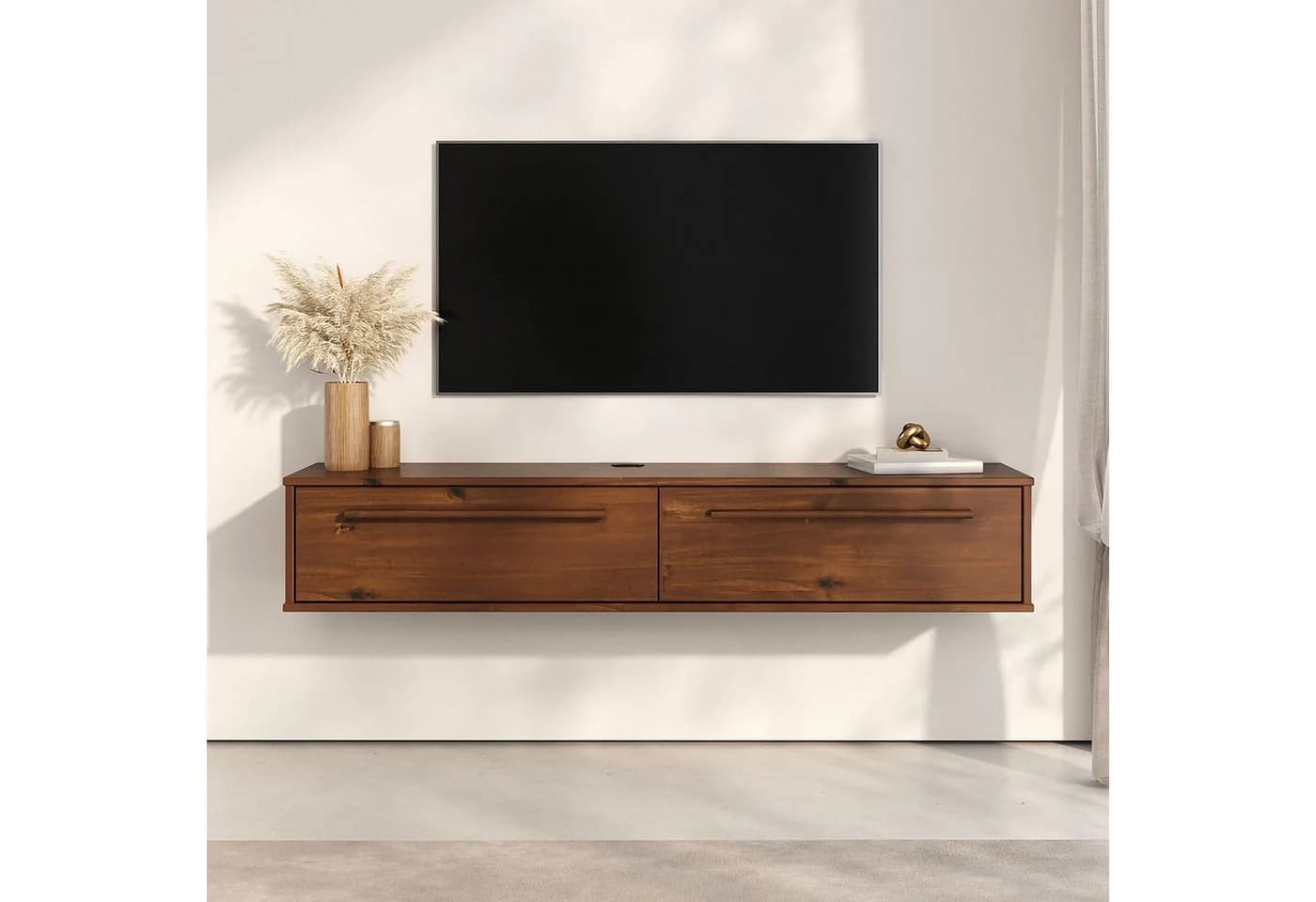 IDIMEX Lowboard TECCA Sideboard Kastanie Massivholz Wandmontage