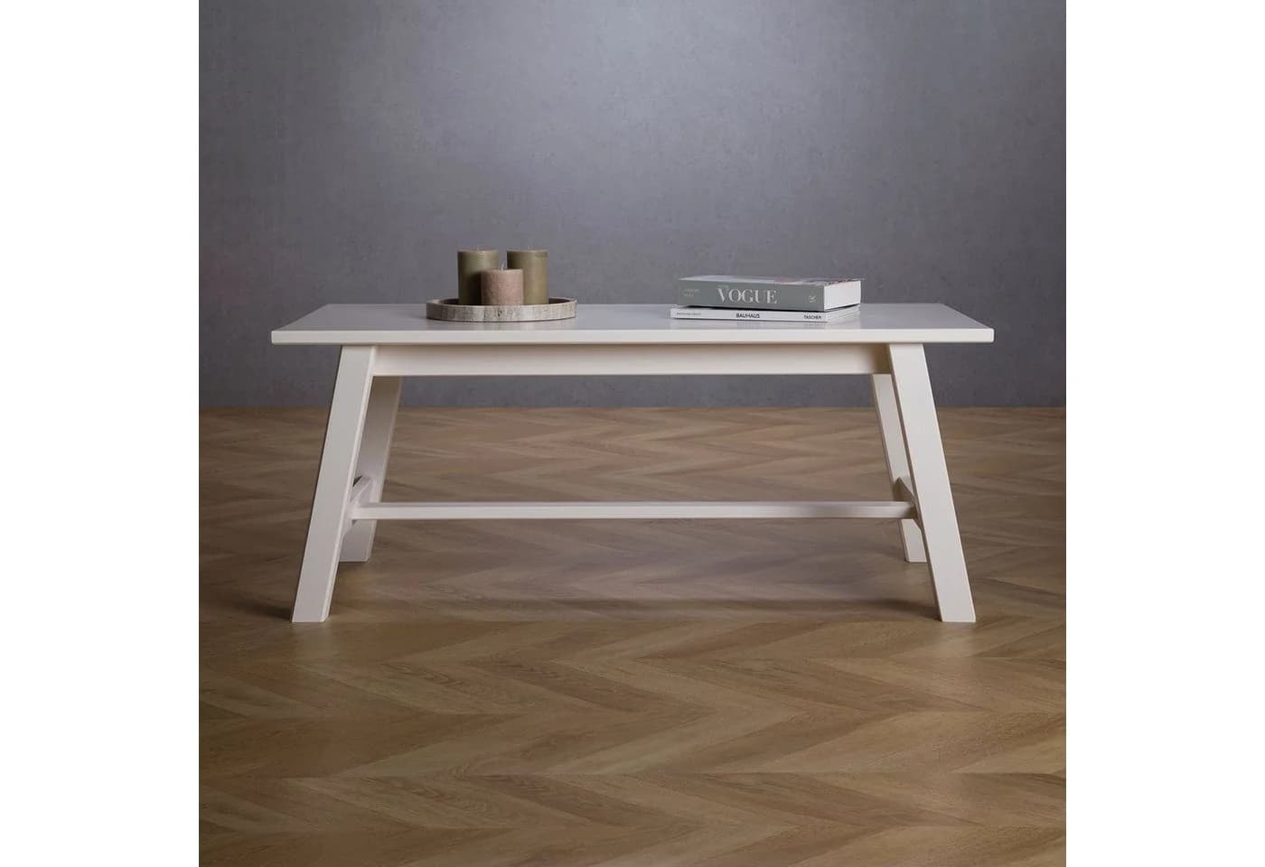 IDIMEX Couchtisch LUZERNA Weiß Massivholz Modern