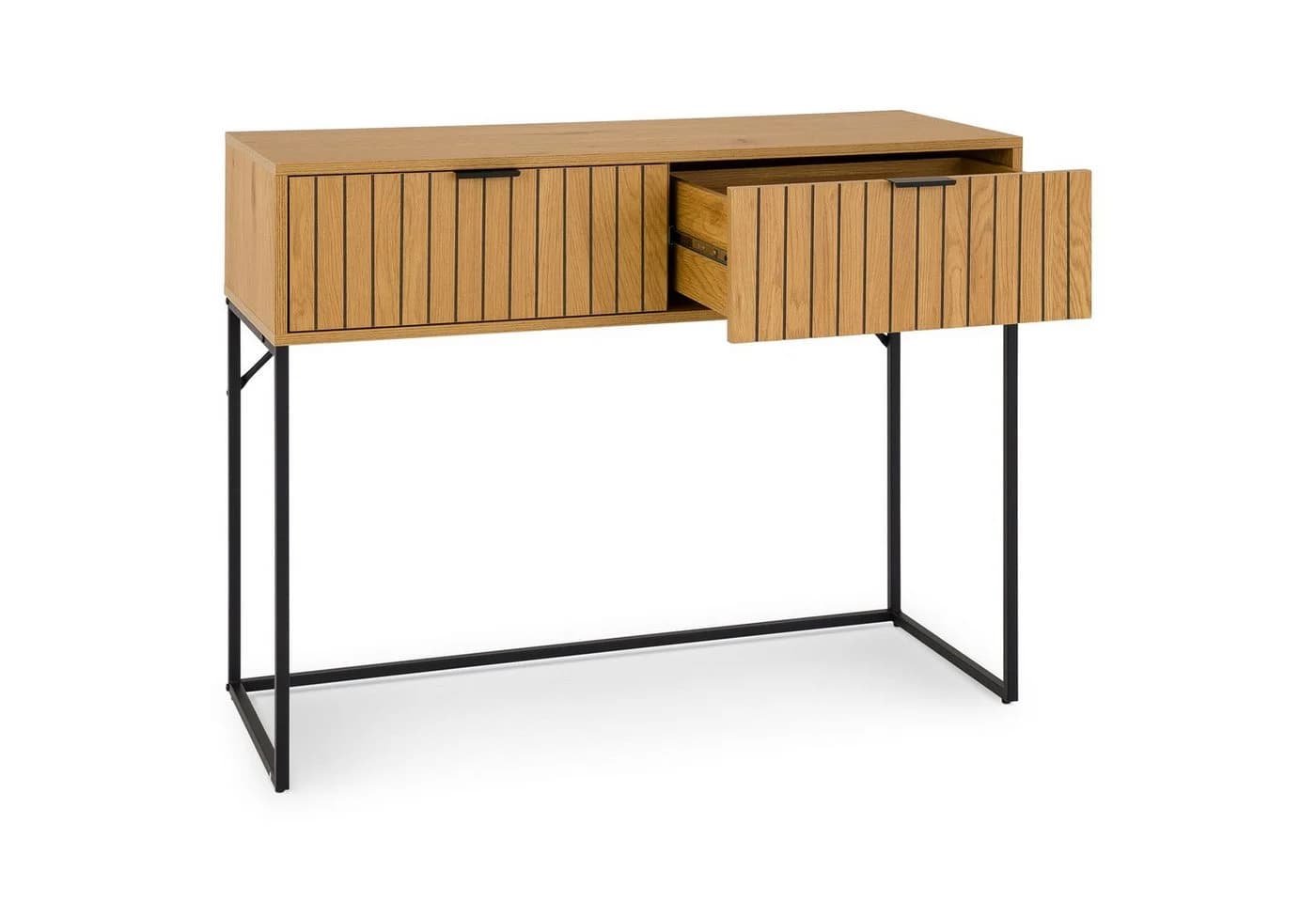 IDIMEX Konsolentisch SELO mit 2 Schubladen und Rillen-Design