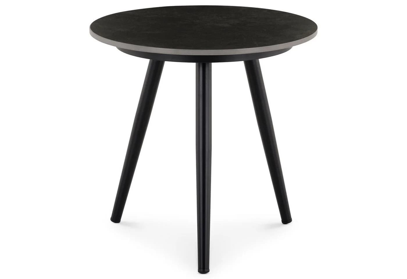 IDIMEX Beistelltisch ROSALIA Schwarz Grau Keramik Aluminium