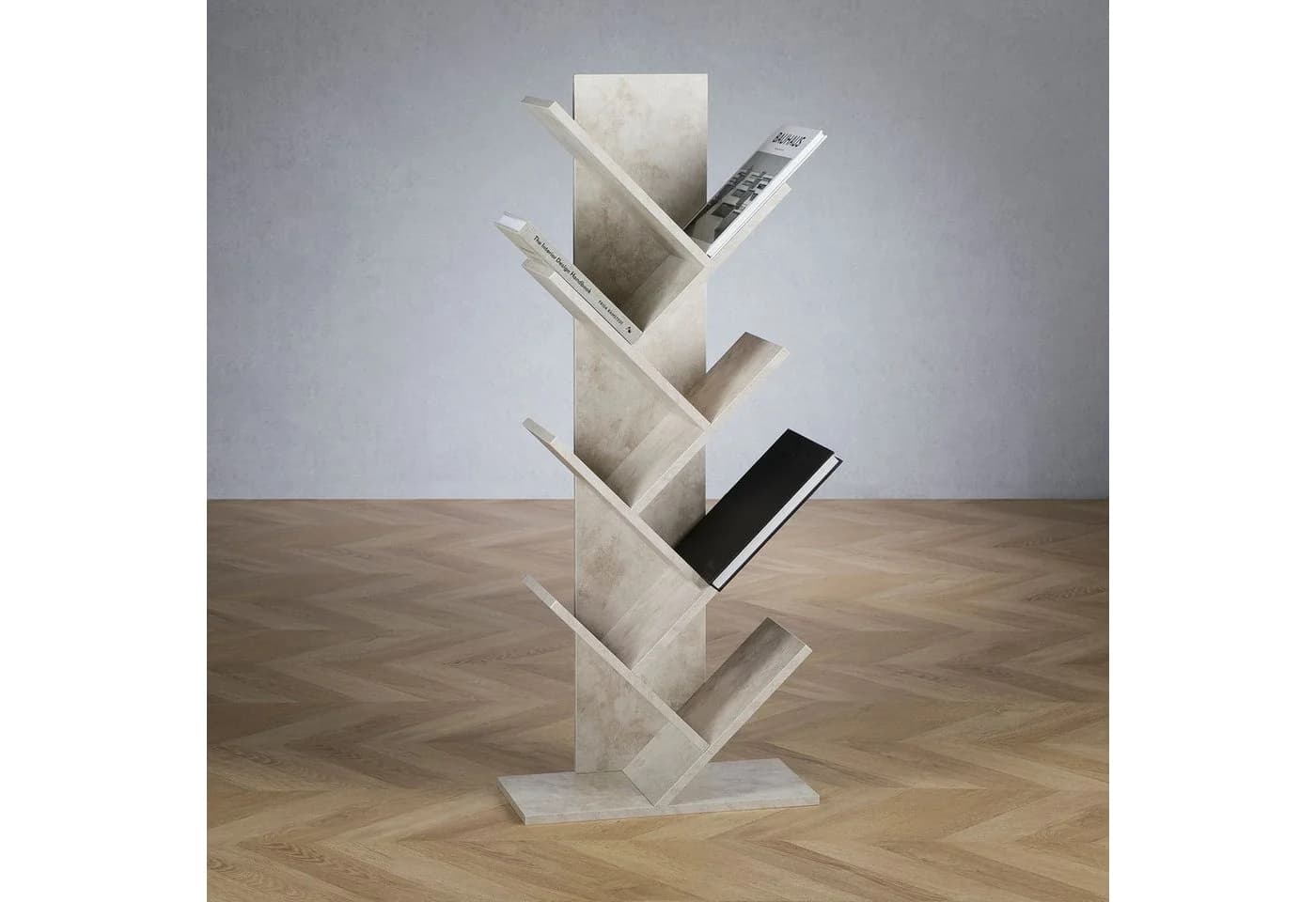 IDIMEX Bücherregal JULES Betonoptik 4 Ablagen Standregal