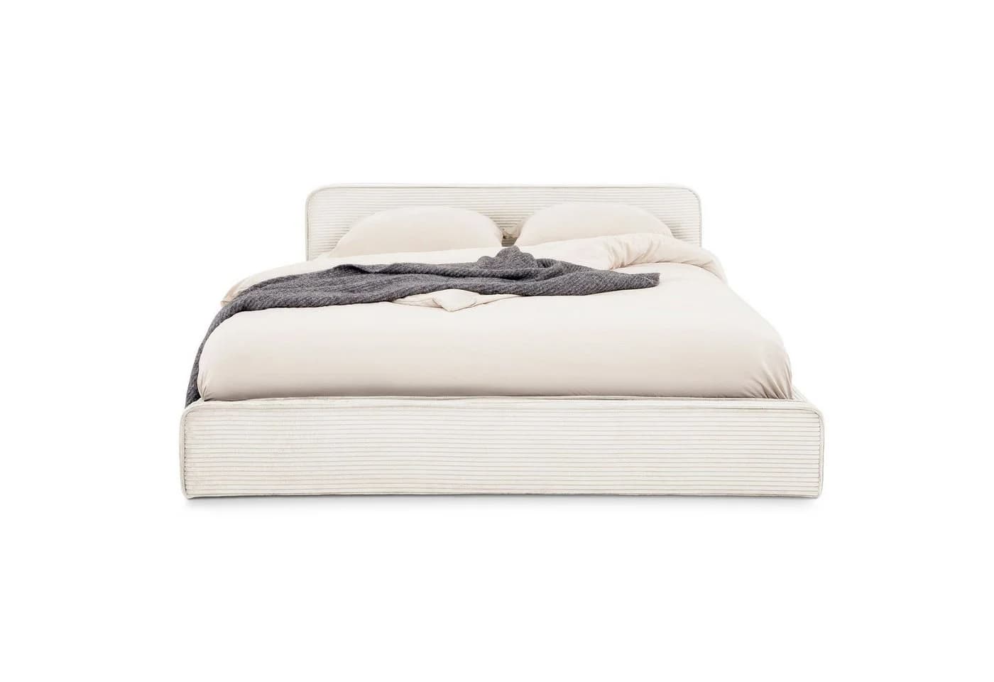 IDIMEX Polsterbett CURSIO Doppelbett 140x200 cm Cremeweiß