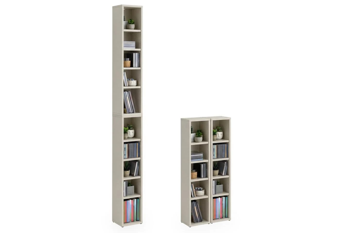 CARO-Möbel CD-Regal CHART 2-Modul Medienregal Kaschmir
