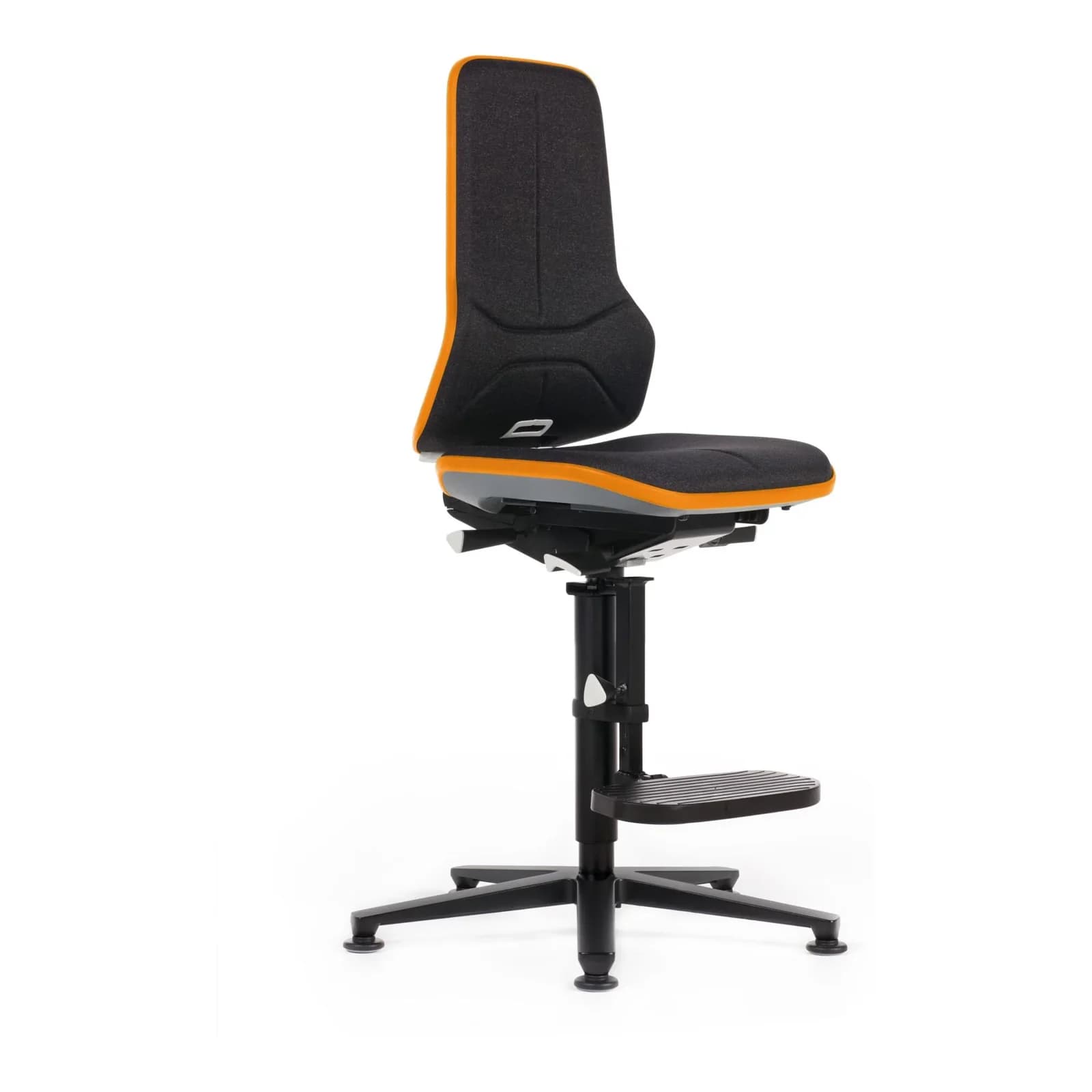 bimos Neon Hochstuhl Stoffpolster Flexband Orange Permanentkontakt