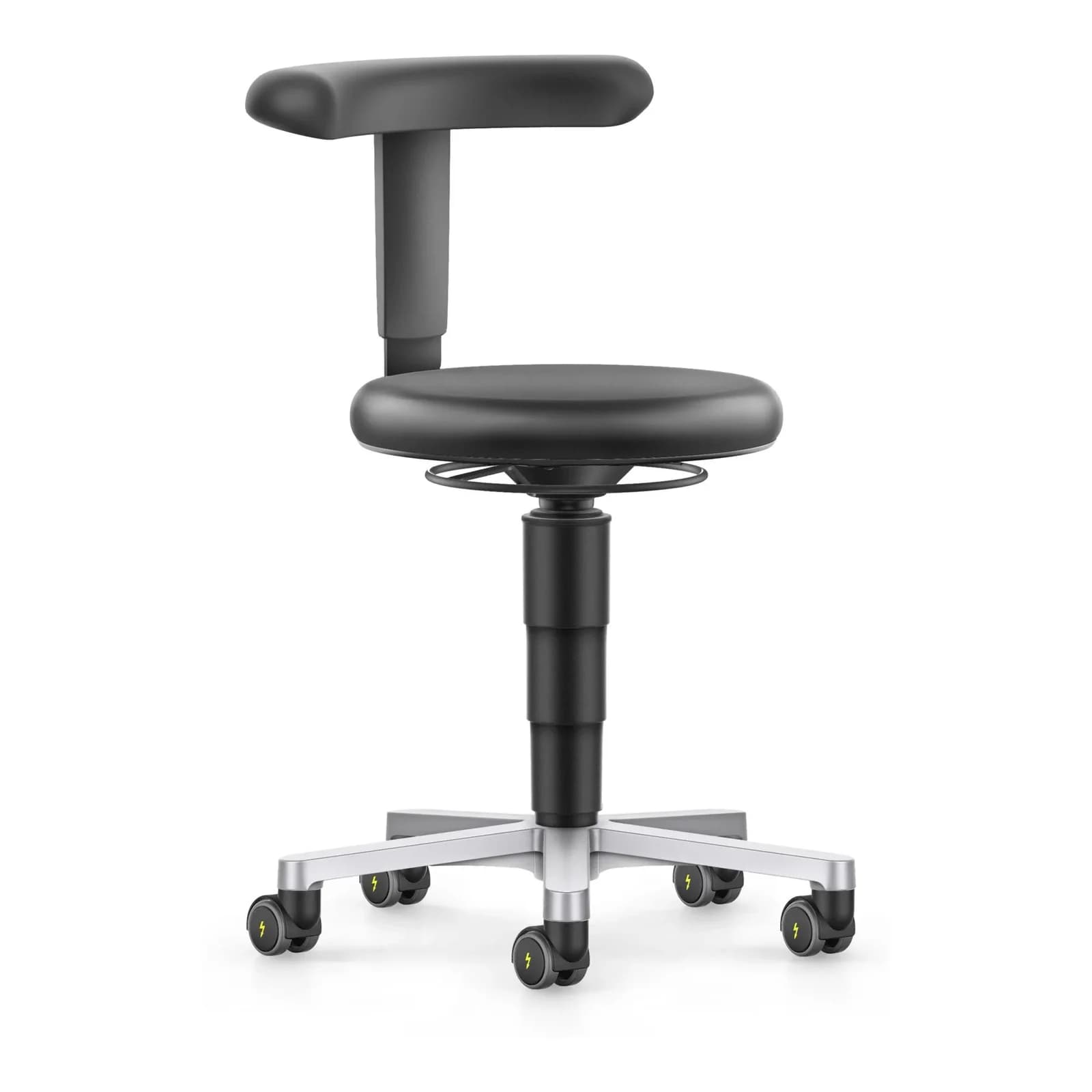 bimos ESD Hocker Kunstleder Schwarz Flex-Stütze