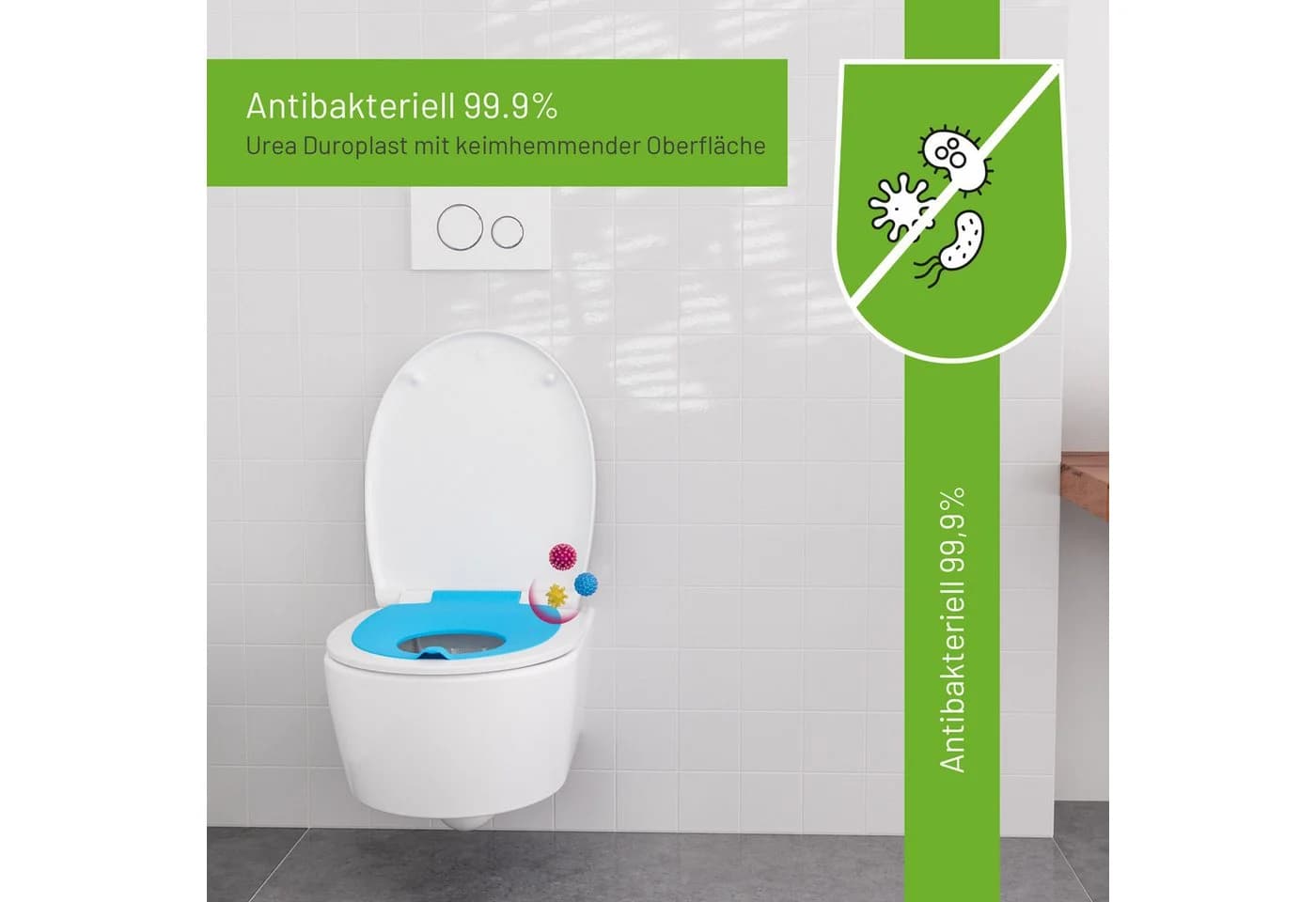 LUVETT Kinder-WC-Sitz mit SoftClose Absenkautomatik Duroplast O-Form