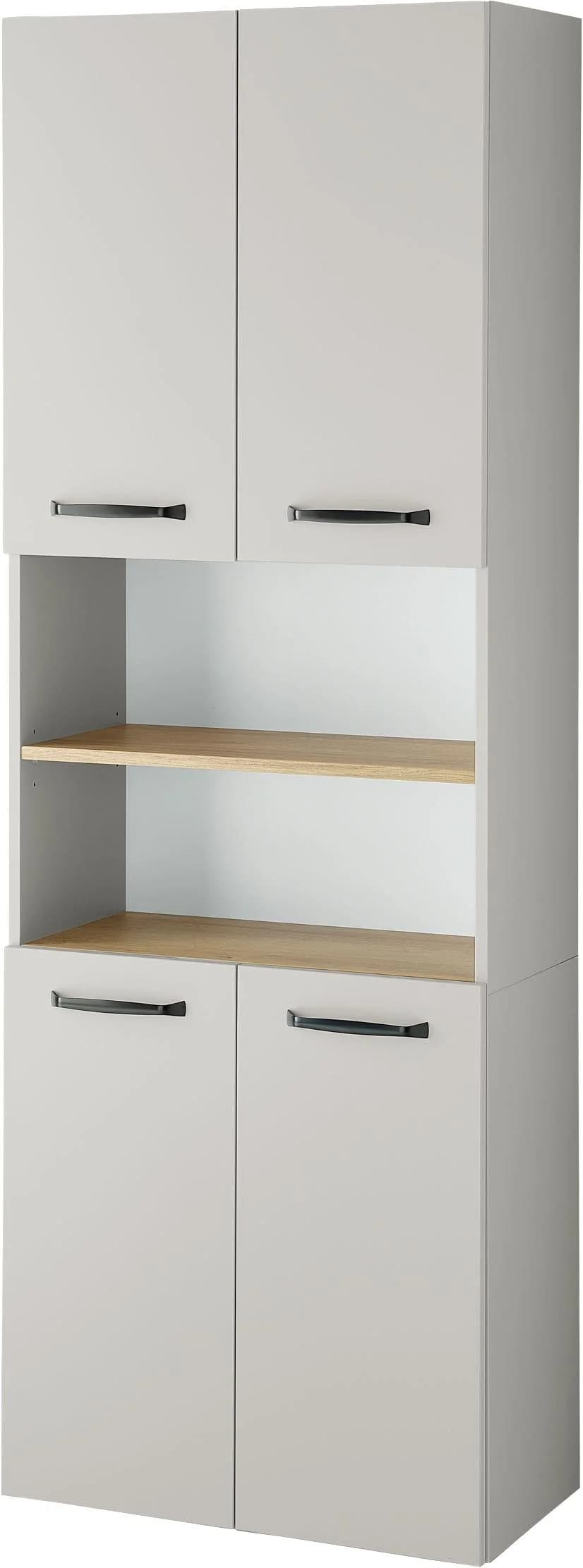 Hochschrank SAPHIR Quickset 500 Badschrank 61,6 cm Grau