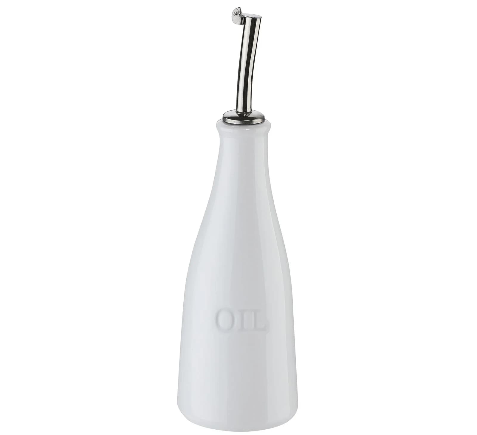Ölflasche cilio OIL 250ml Silber/Weiß Porzellan