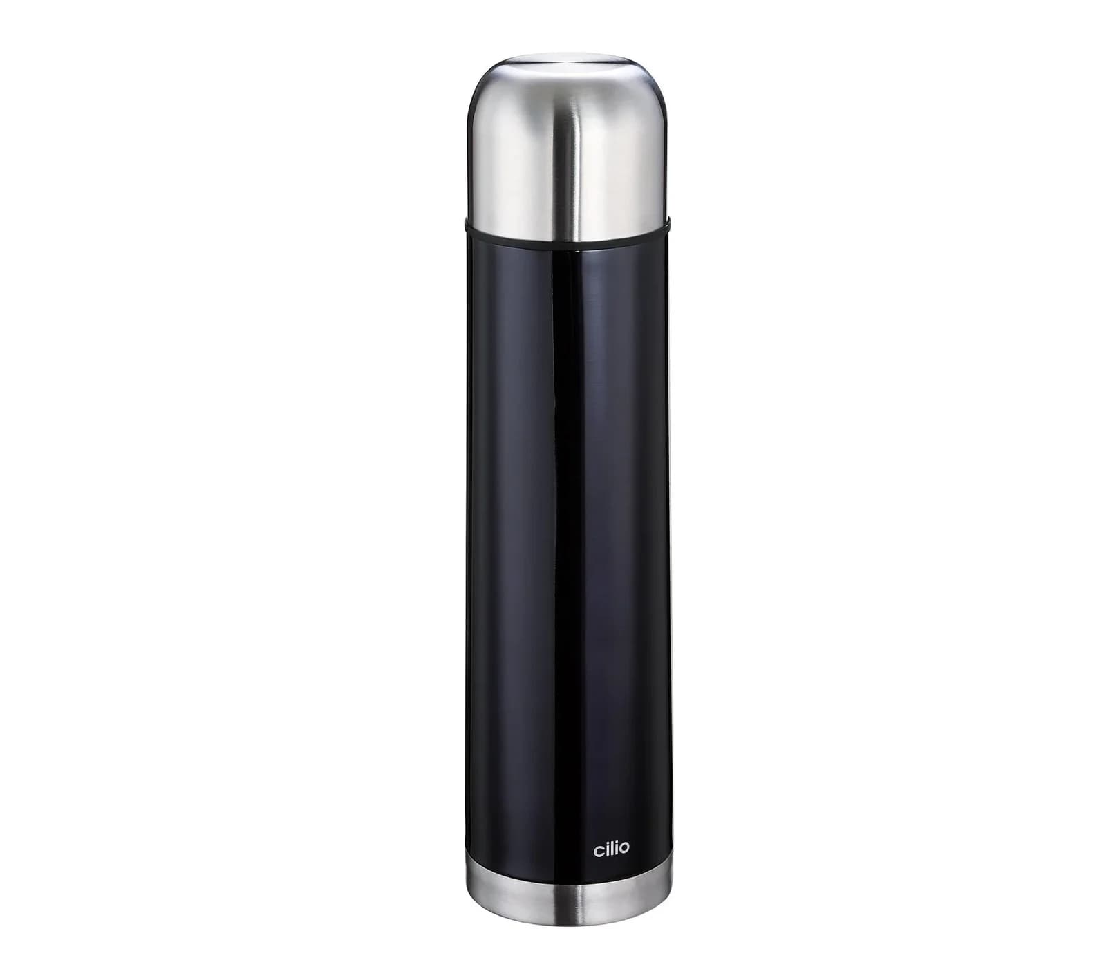 Isolierflasche cilio COLORE 1 Liter Schwarz Edelstahl
