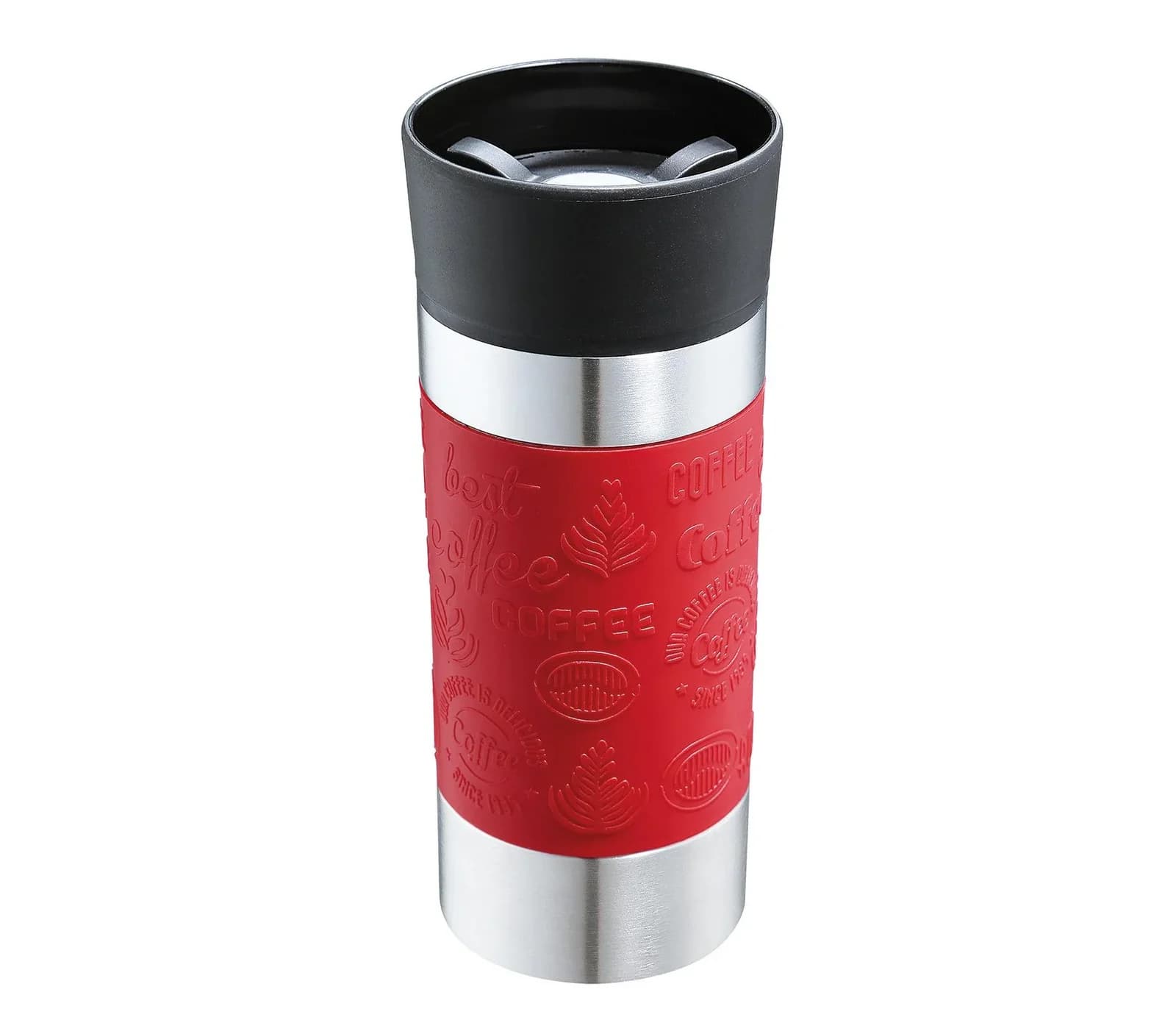 Isolierbecher cilio VIAGGIO 360 ml Edelstahl Rot/Silber