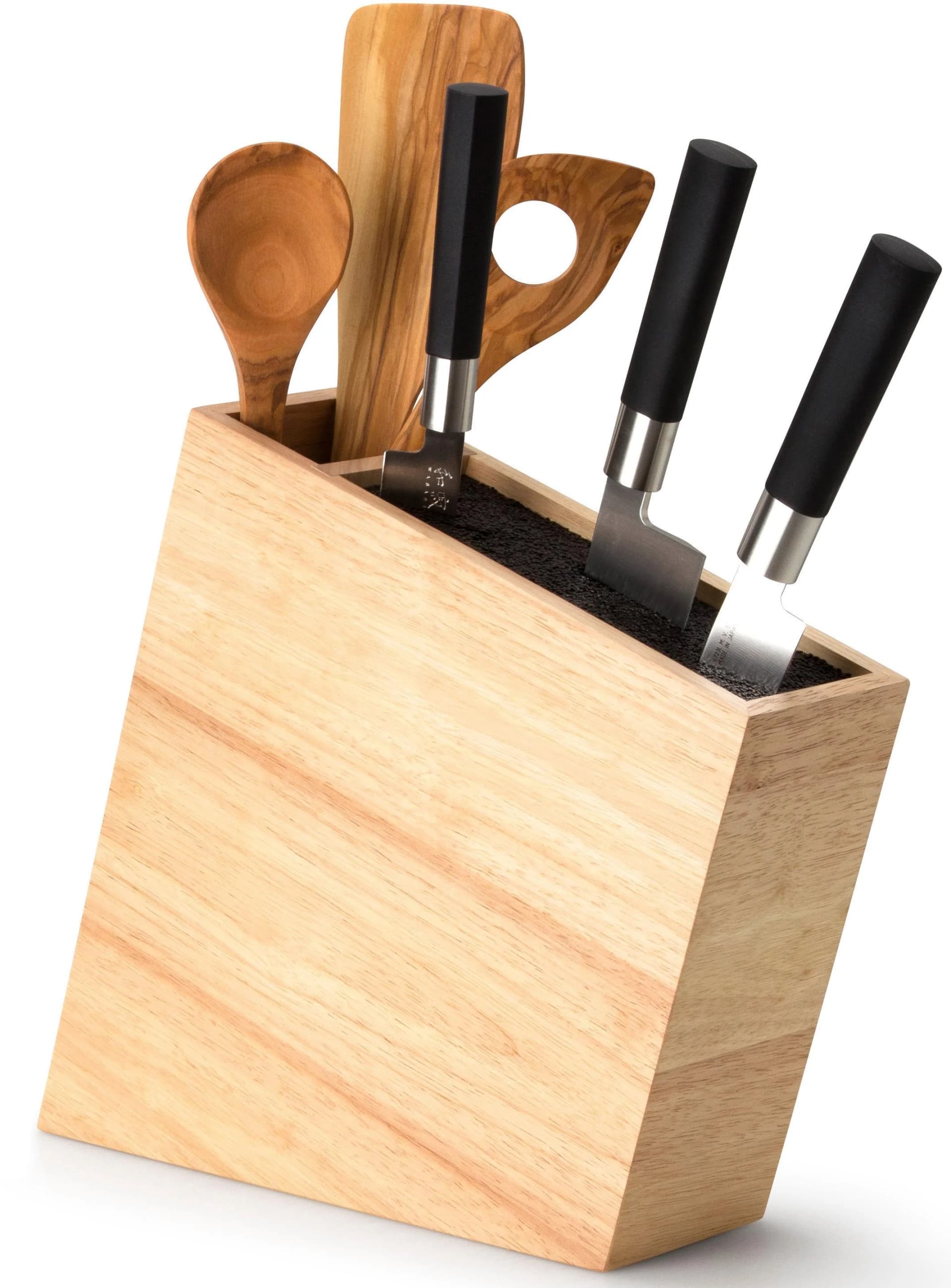 Messerblock CONTINENTA Beige mit Utensilienbehälter