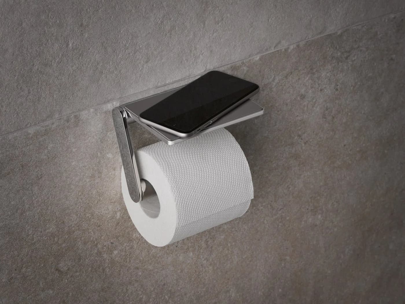 Keuco Toilettenpapierhalter Plan Chrom mit Ablage