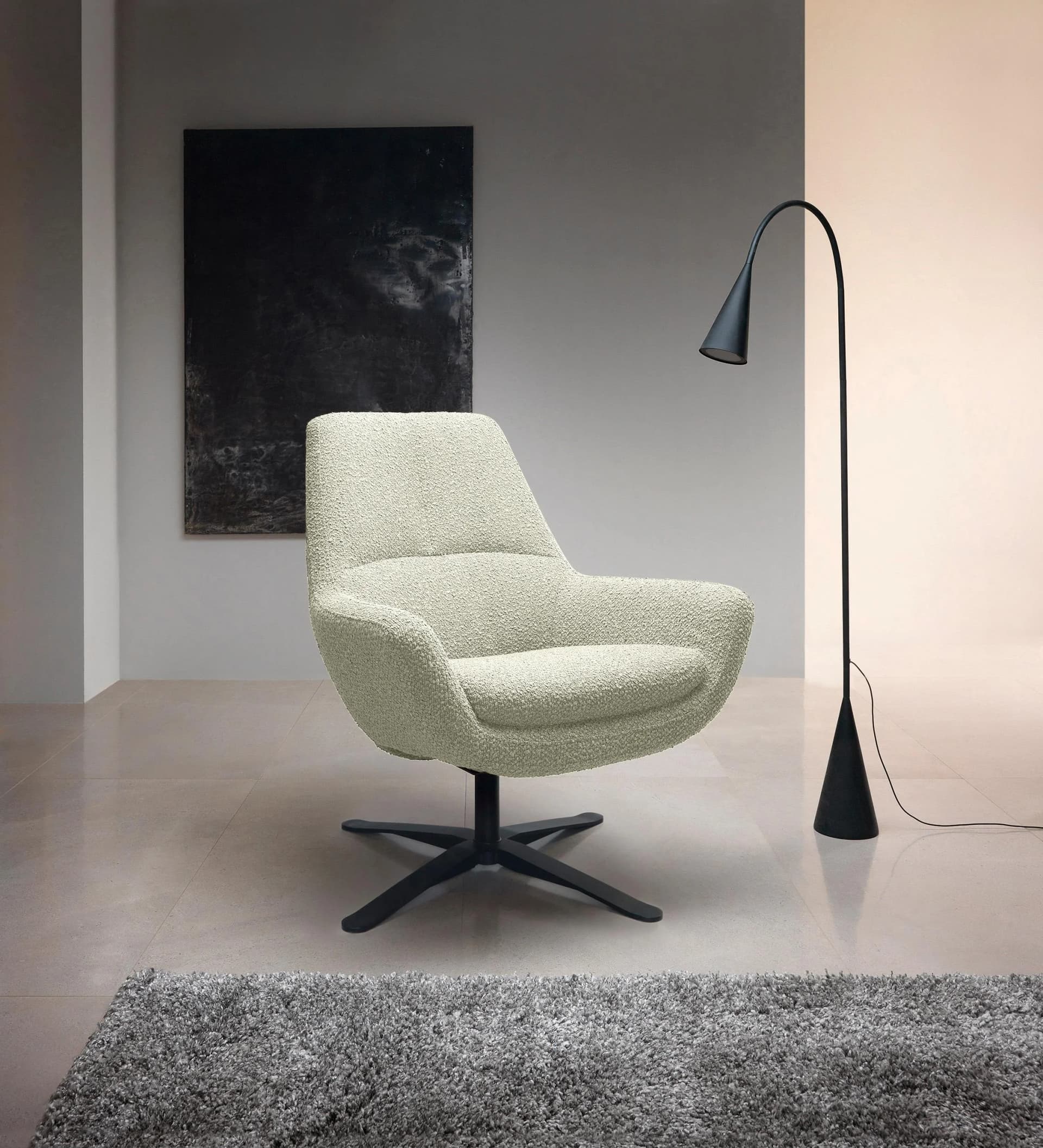 Drehsessel BETYPE Be Organic Standard Back Loungesessel Weiß