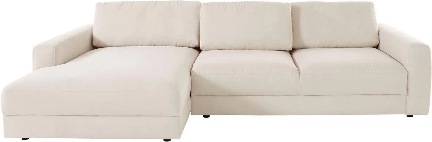 HOME AFFAIRE Ecksofa Bloomfield L-Form Beige mit Sitztiefenverstellung