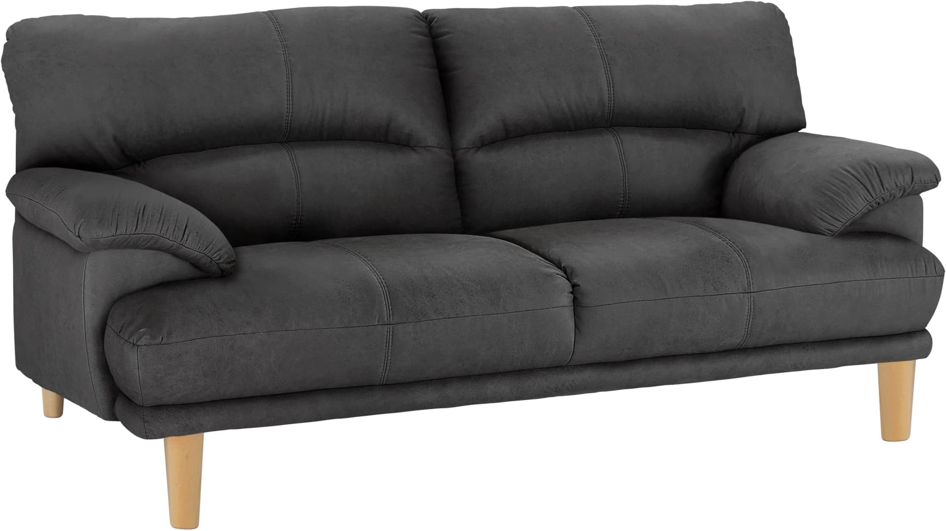 Trendmanufaktur Cecilia 3-Sitzer Sofa Italienisches Design Anthrazit