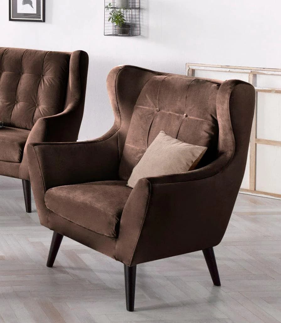 Home Affaire Ohrensessel Hemmink mit Knopfheftung und Zierkissen