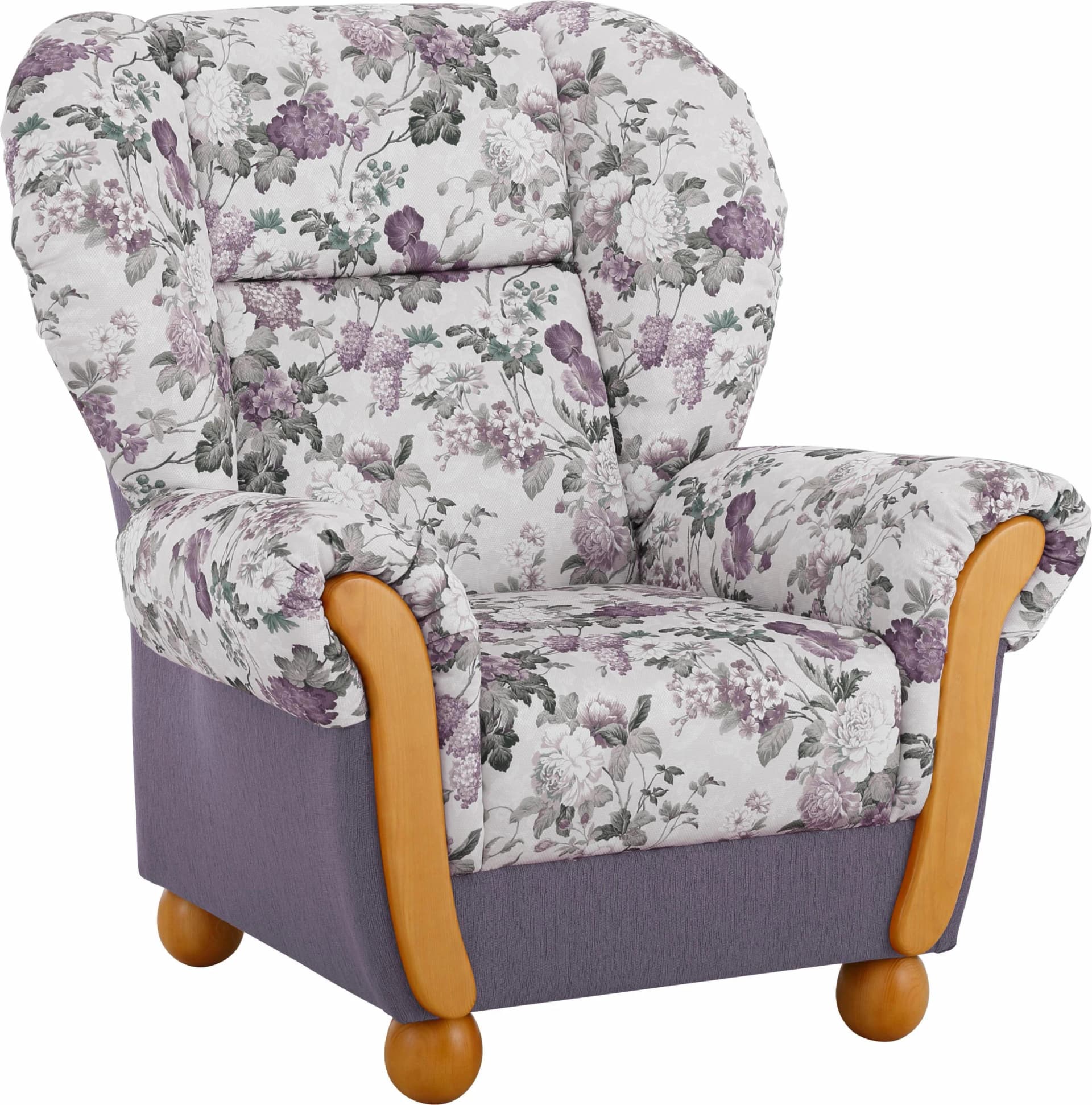 Home Affaire Sessel Milano Landhaus-Stil Flieder Chenille
