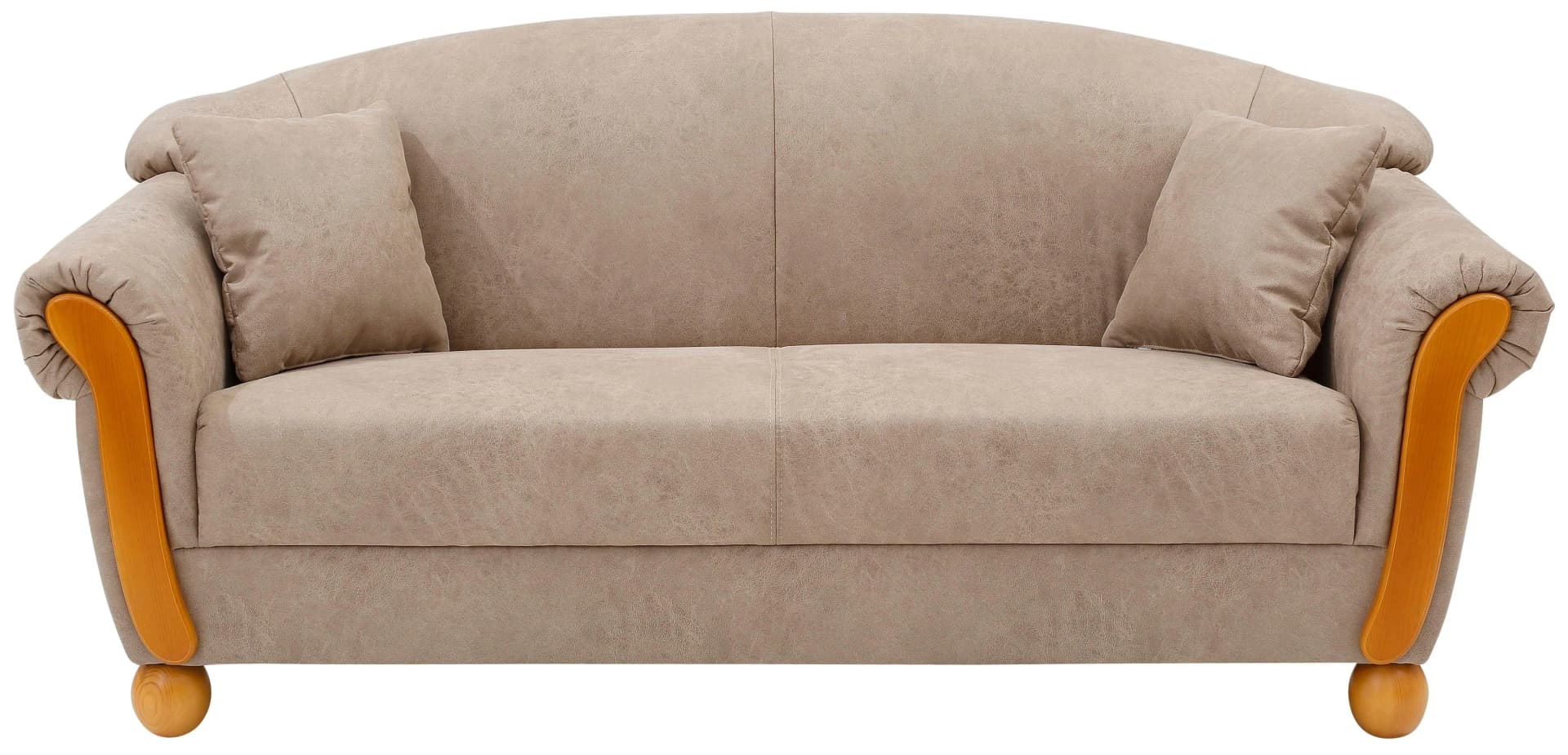HOME AFFAIRE Milano Vintage 3-Sitzer Sofa Beige Lederoptik