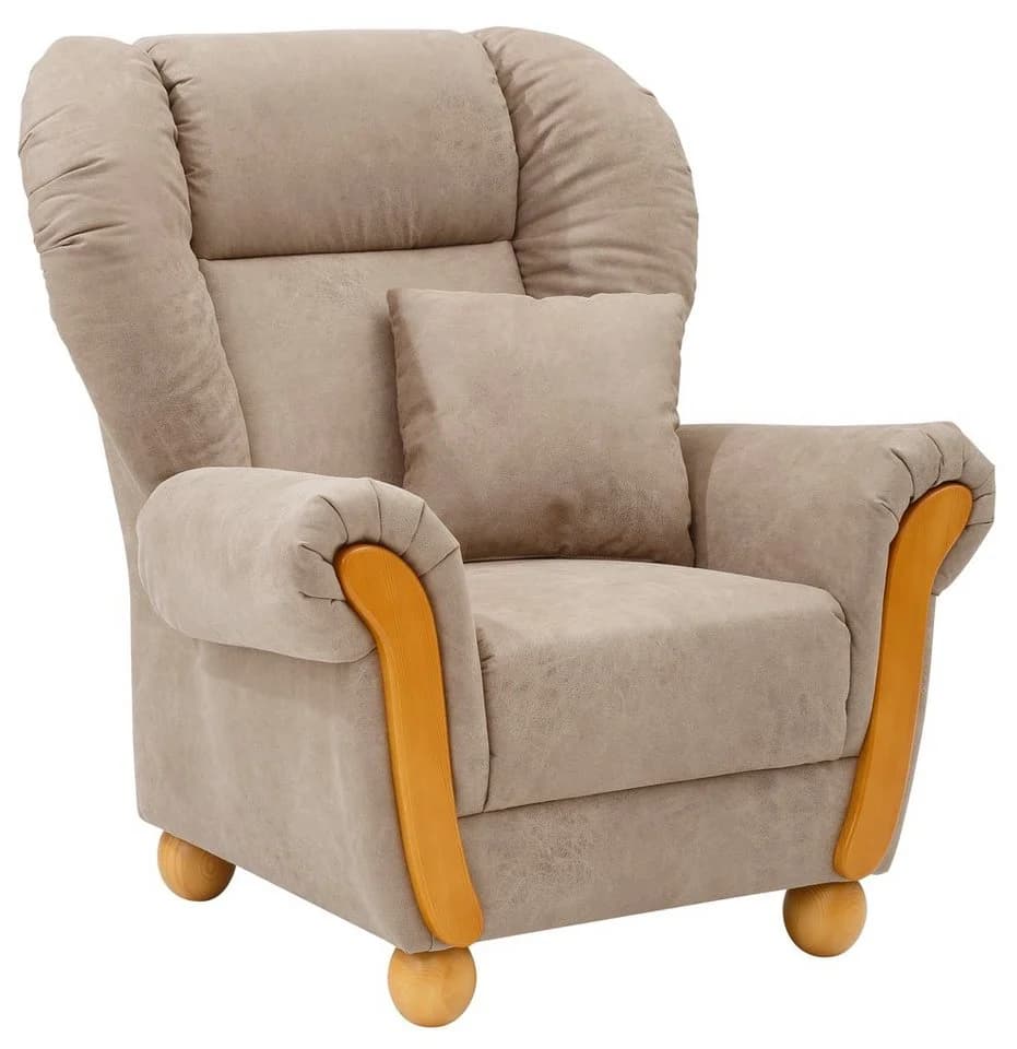 HOME AFFAIRE Loungesessel Milano Vintage Hochlehnsessel Beige