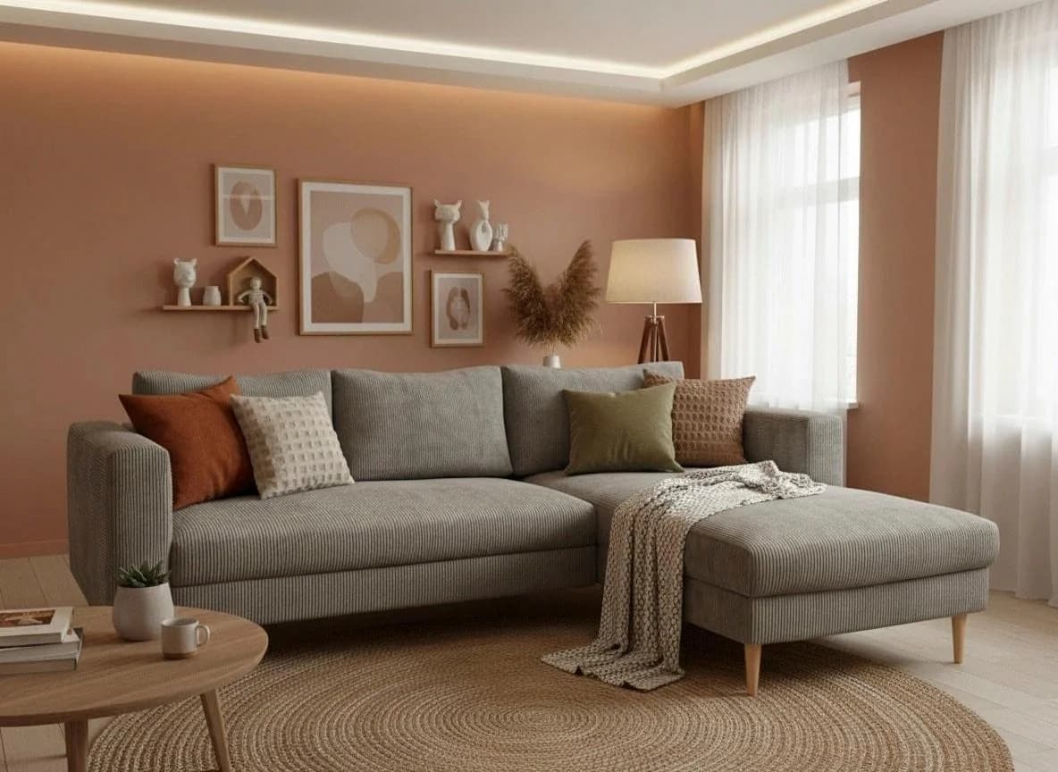 Ecksofa Trendmanufaktur Amazing Betongrau 232x161x81 cm