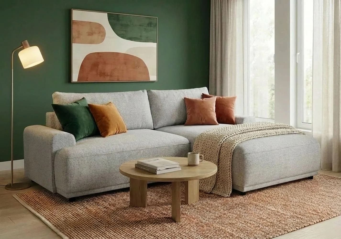Trendmanufaktur Ecksofa Fordon L-Form mit Bettkasten und Schlaffunktion