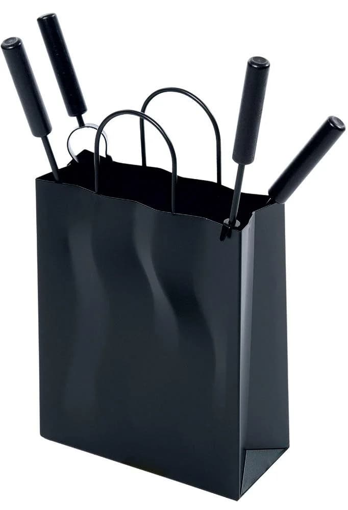 Firefix Kamingarnitur Kaminbesteck "Tasche" 5-teilig Schwarz