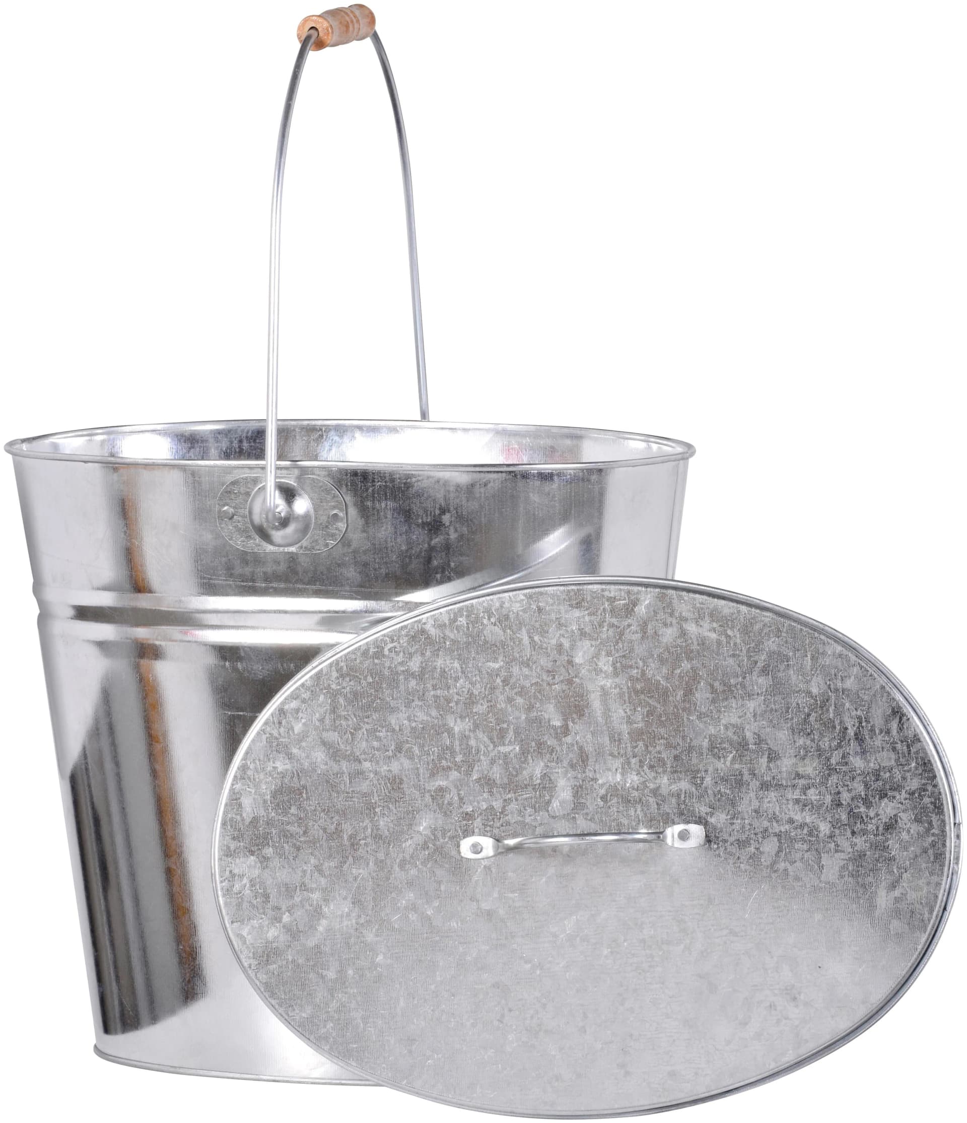 Stahl Aufbewahrungsbox in Silber und Anthrazit, Oval
