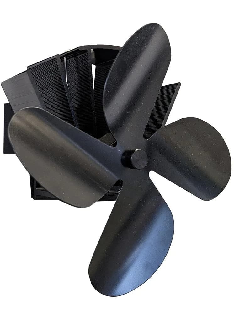 FIREFIX Ofenventilator Magnetisch 4-flügelig Metall Schwarz
