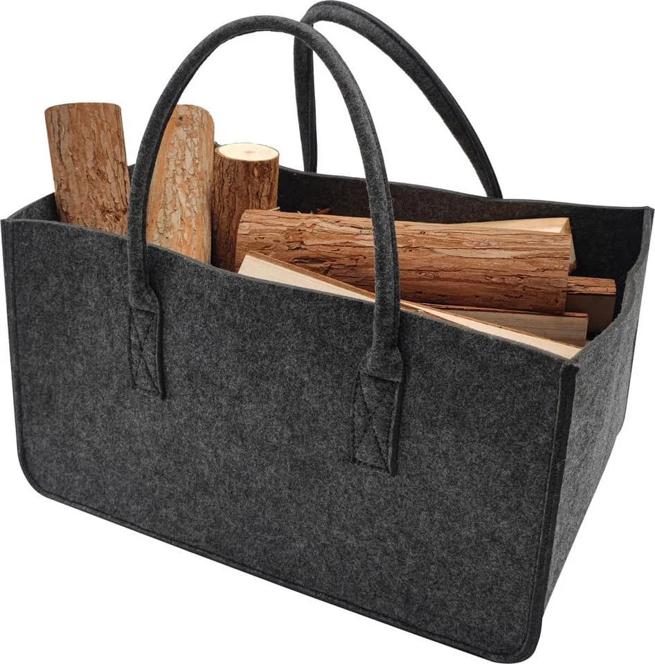 Firefix Filztasche für Kaminholz 27 x 50 x 34 cm Anthrazit