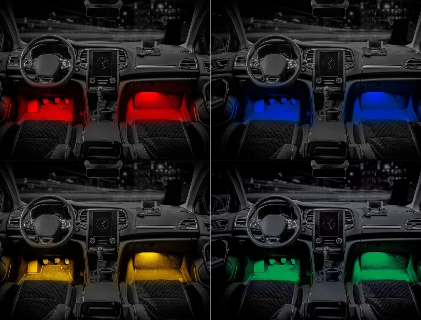 EUFAB LED Innenraumbeleuchtung 12V RGB mit Fernbedienung