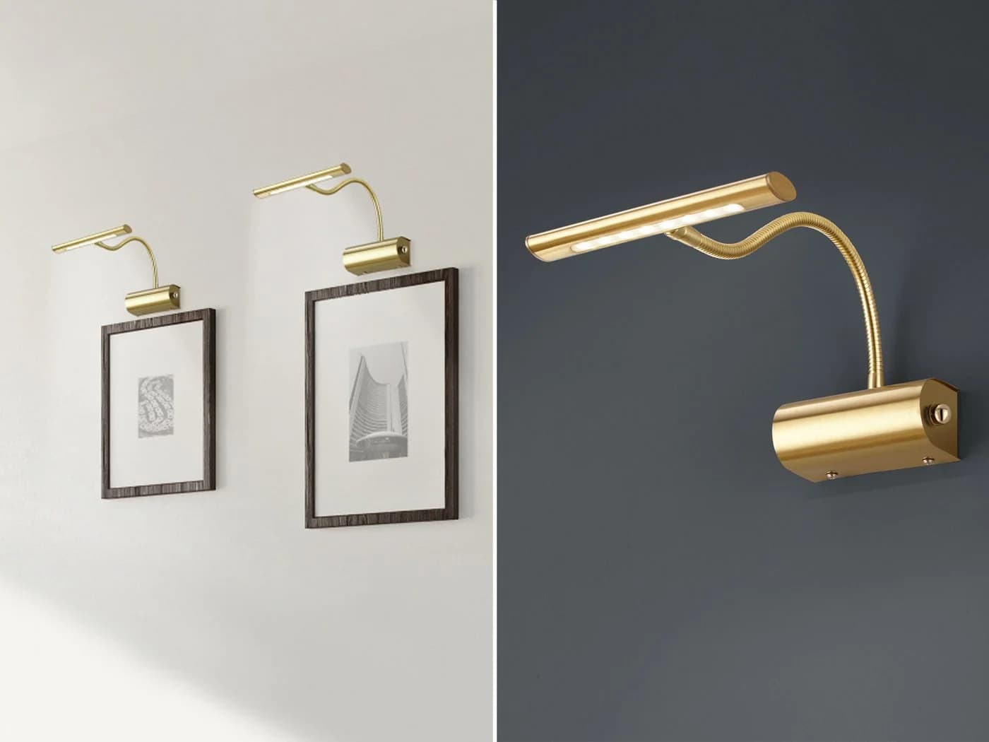 TRIO Leuchten LED Bilderleuchte Warmweiß Dimmbar Flex-Arm