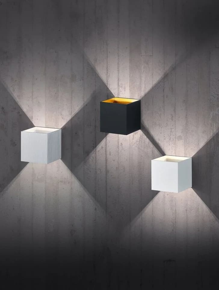 TRIO LEUCHTEN LED Wandleuchte Louis Weiß Matt Kubus