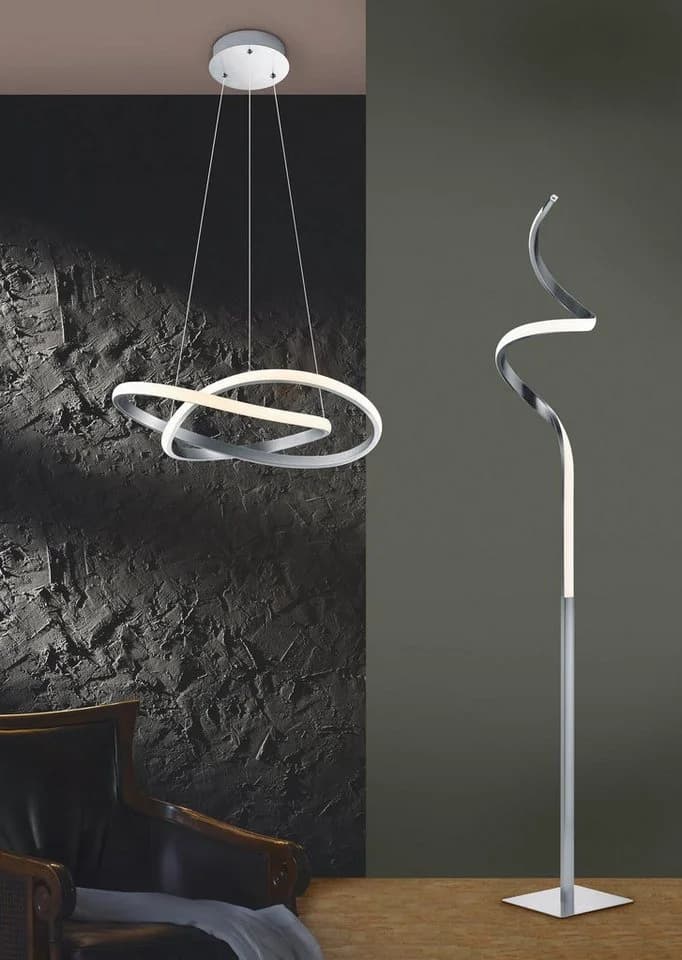 Reality Leuchten LED Stehlampe Mira Schwarz Matt Dimmbar Touch