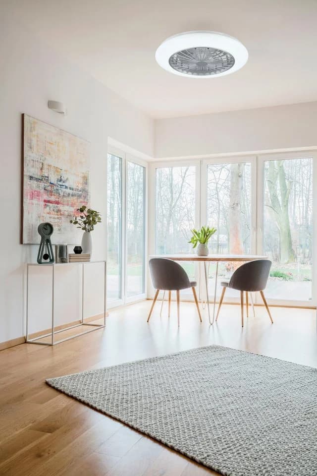 Reality Leuchten LED Deckenleuchte Stralsund mit Ventilator RGBW