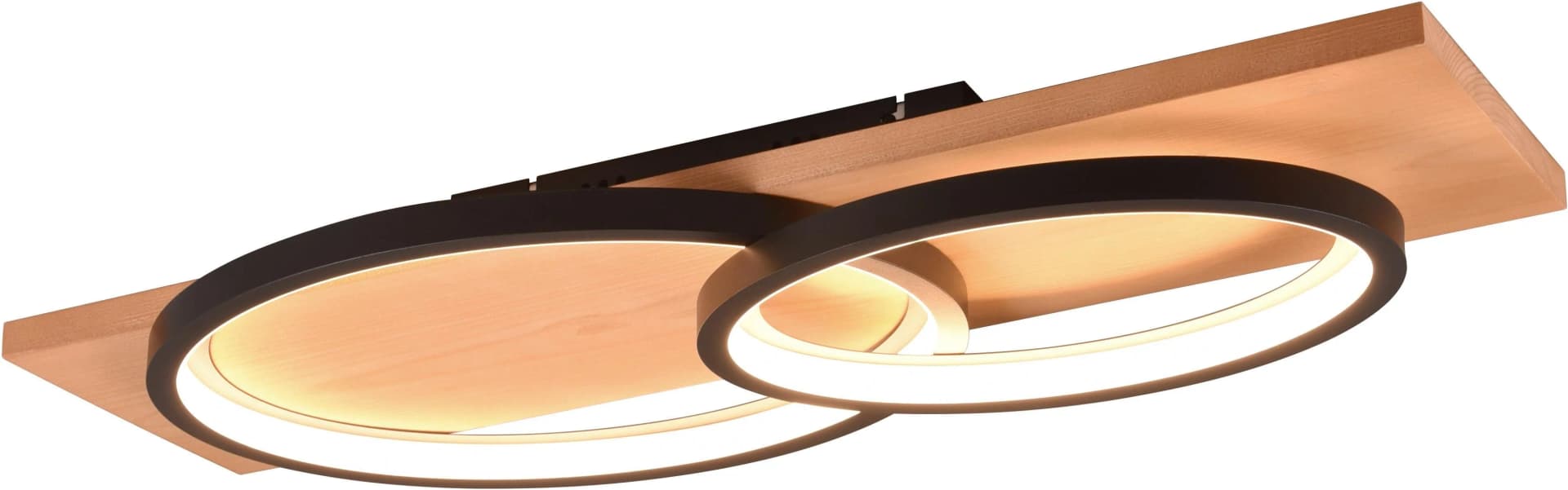 TRIO LEUCHTEN LED Deckenleuchte BARCA Schwarz Dimmbar