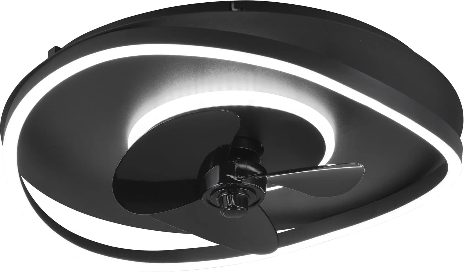 REALITY LEUCHTEN SORTLAND LED Deckenleuchte mit Ventilator Schwarz