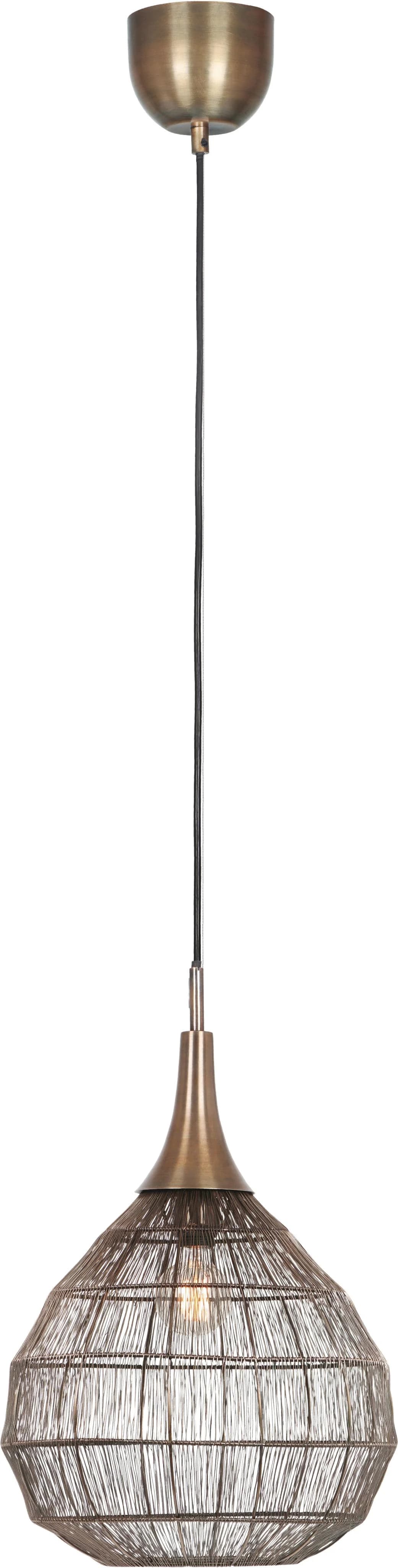 Hängeleuchte Soraya 42 cm Metall Altmessing Kugelform
