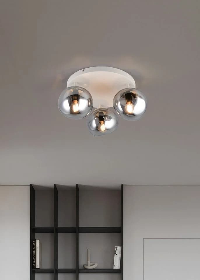 s.Oliver Deckenleuchte ANJELLA Beige/Grau E14 3x10W