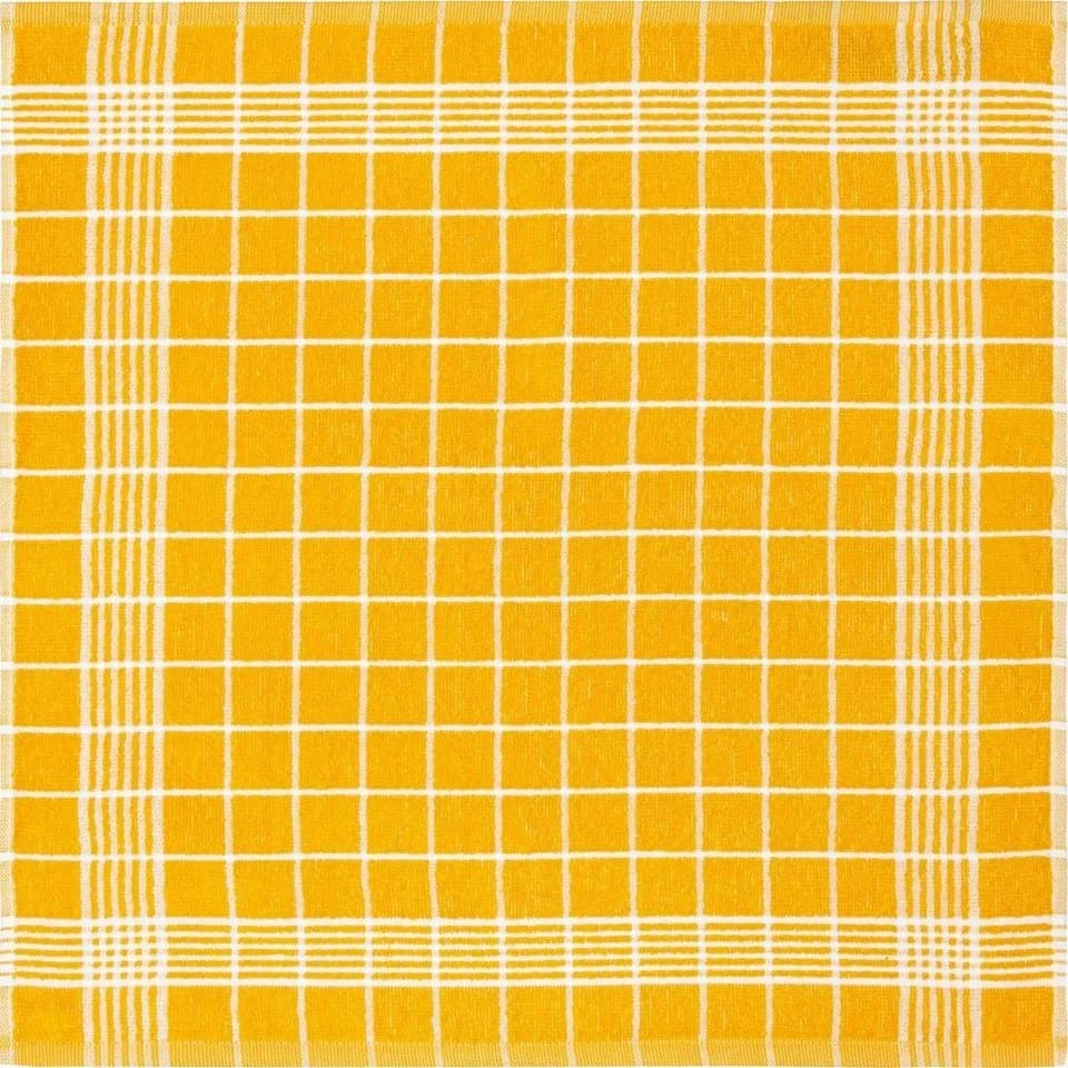 Kracht Geschirrtuch Set 3-tlg. Frottee 50x50cm Gelb 100% Baumwolle