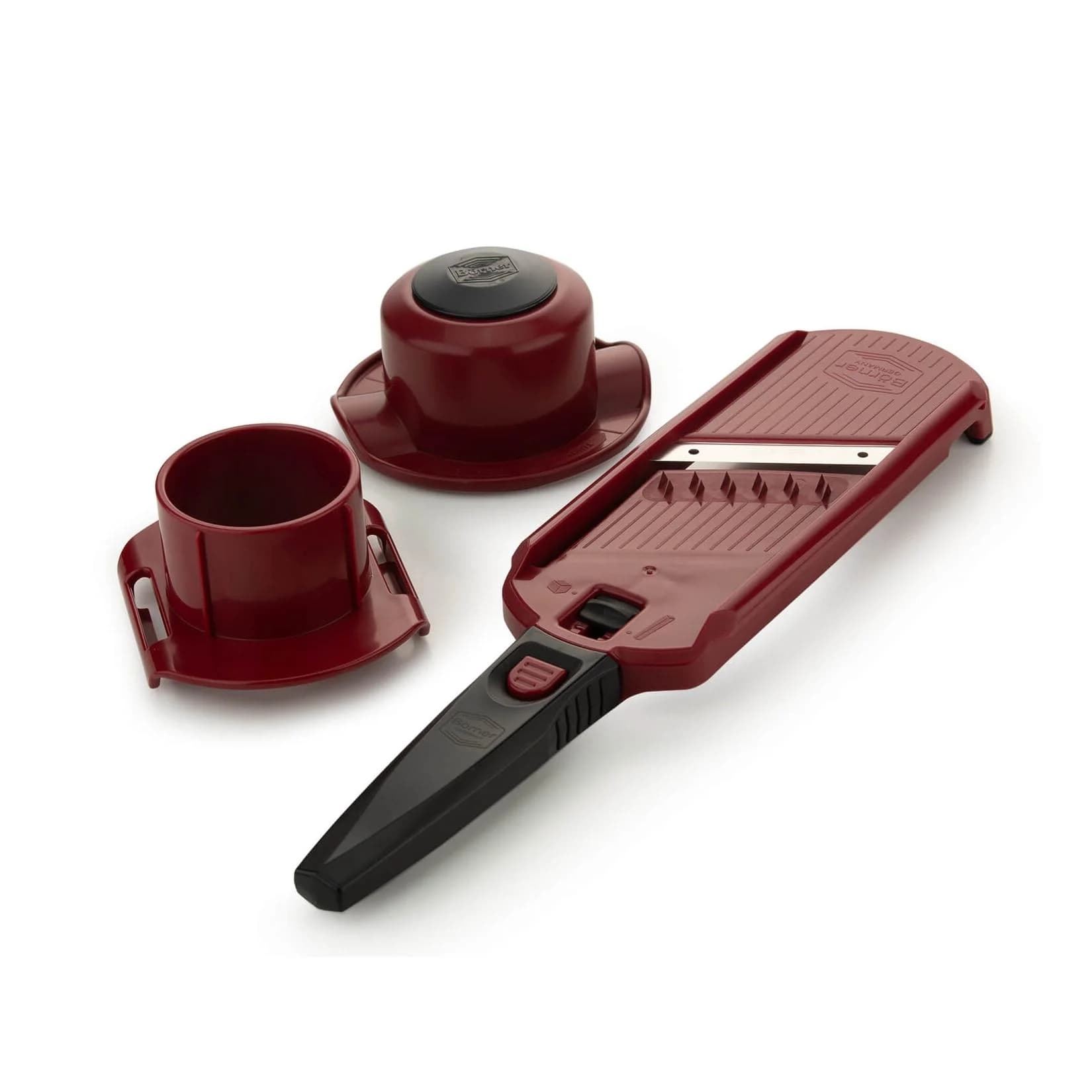 Börner Multi Dicer Mini Gemüsereibe 2in1 Multifunktions Hobel Julienne Würfel Grün/Grau