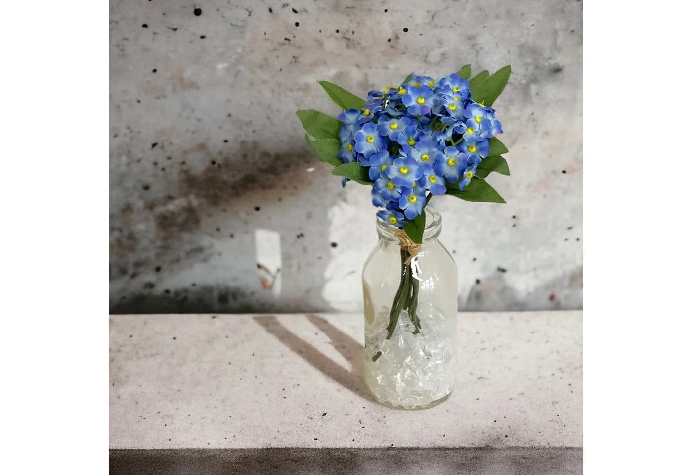 Künstlicher kleiner Vergissmeinnicht-Strauß ca. 16cm BLAU, Floratexx GmbH