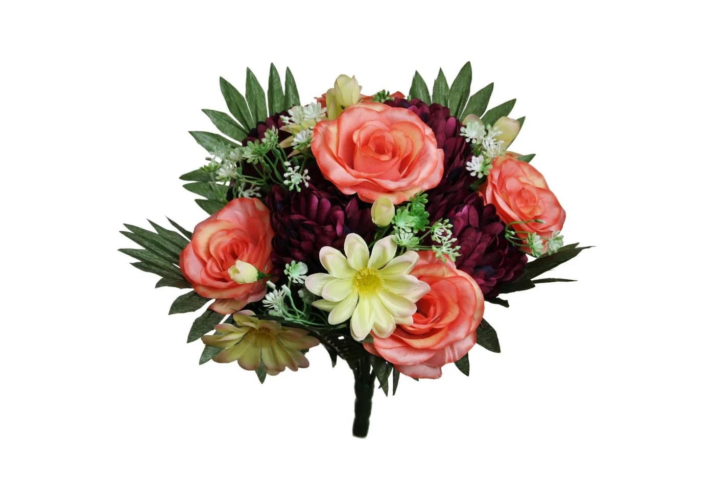 Floratexx GmbH Kunstblumenstrauß Rose-Dahlie Pfirsich-Burgund