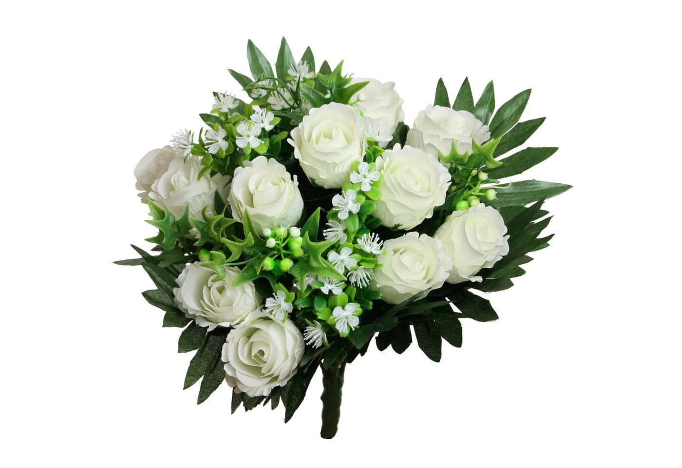 Kunstblumenstrauß Rosen Creme-Weiß 39cm Floratexx